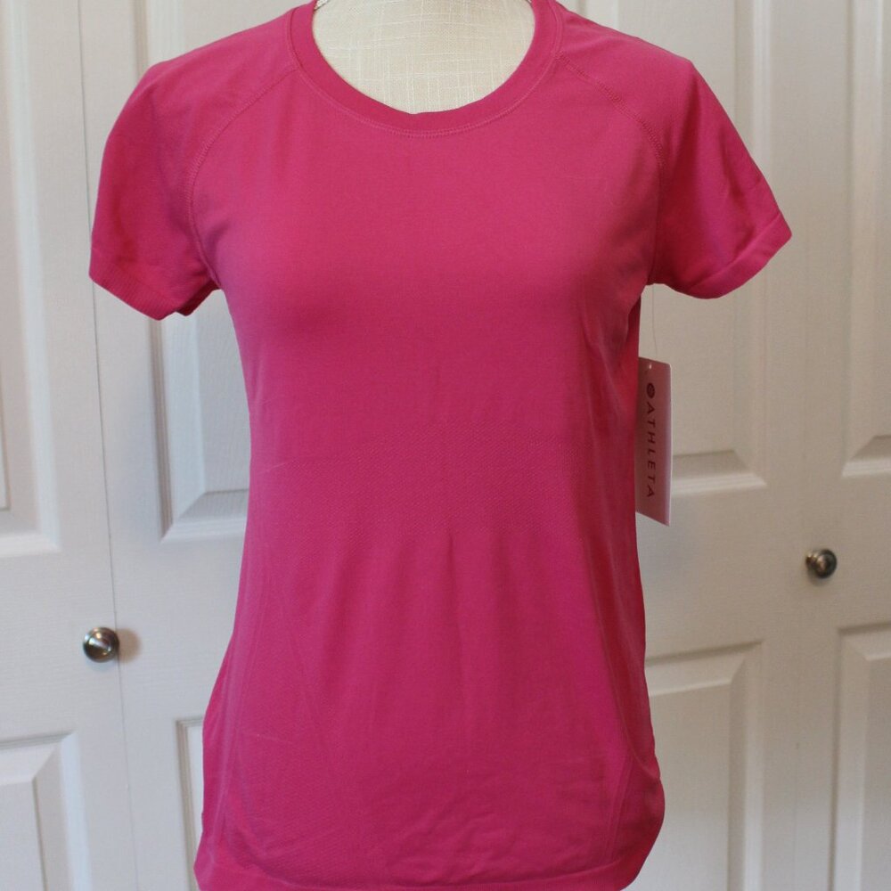 Athleta Hot Pink Short Sleeve Tee